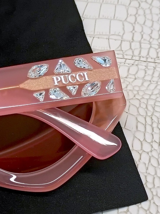 Rare Emilio Pucci EP 0239 72S Shiny Light Pink Sunglasses Woman Limited Edition main image 11